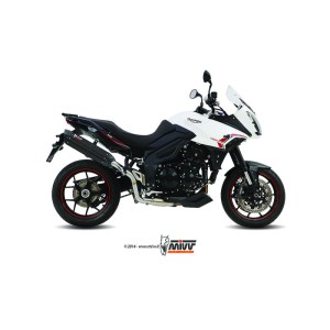 Mivv Slip-On Suono black con tapa carbono Triumph Tiger 1050 Sport 2013-16