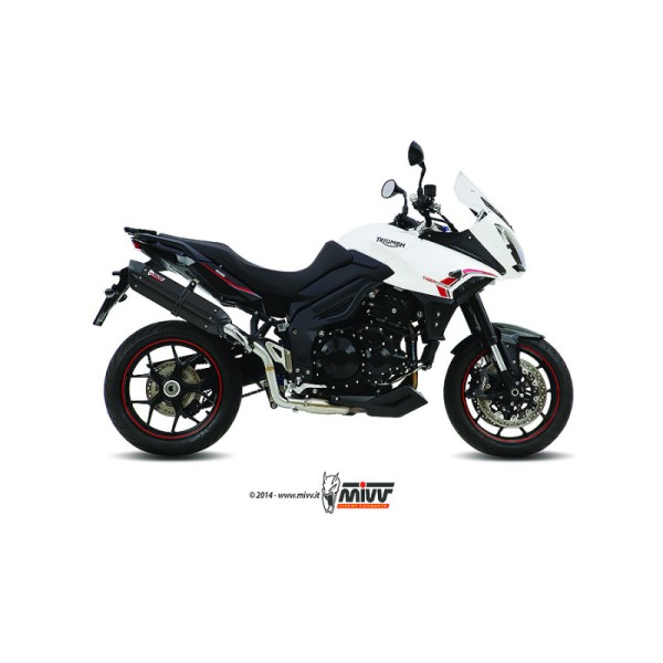 Mivv Slip-On Suono black con tapa carbono Triumph Tiger 1050 Sport 2013-16