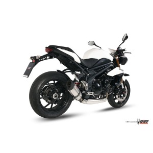 Mivv Slip-On Suono St. Steel con tapa carbono Triumph Speed Triple 2011-15