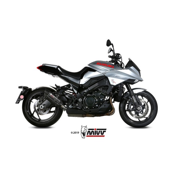 Mivv Slip-On Suono Black con tapa carbono Suzuki GSX-S 1000 Katana 2019-25