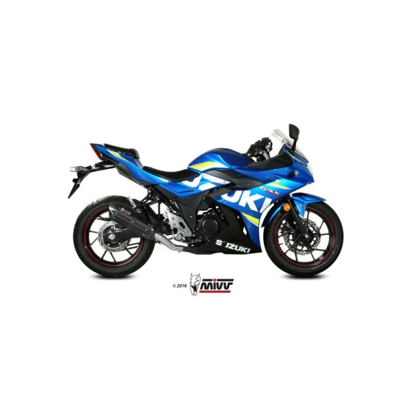 Mivv Slip-On Suono black con tapa carbono Suzuki GSX 250 R 2017-20