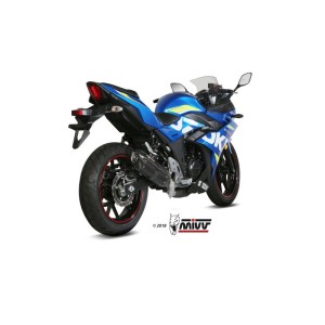 Mivv Slip-On Suono black con tapa carbono Suzuki GSX 250 R 2017-20