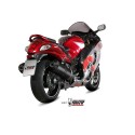Mivv 2 Slip-On Oval carbono con tapa carbono Suzuki GSX-R 1300 Hayabusa 2008-17