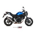 Mivv Slip-On Oval Titan con tapa carbono Suzuki SV 650 / X 2016-25