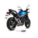 Mivv Slip-On Oval Titan con tapa carbono Suzuki SV 650 / X 2016-25