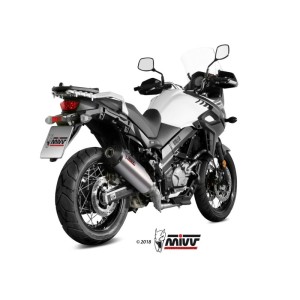 Mivv Full system 2x1 Oval Titan con tapa carbono Suzuki DL V-Strom 650 / XT 2017-24