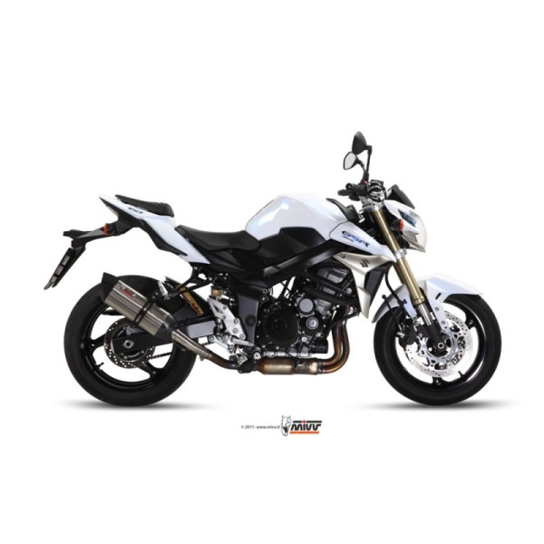 Mivv Slip-On Suono St. Steel con tapa carbono Suzuki GSR 750 2011-16