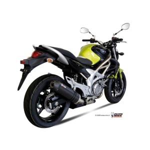 Mivv Slip-On Oval carbono con tapa carbono Suzuki Gladius 2009-15