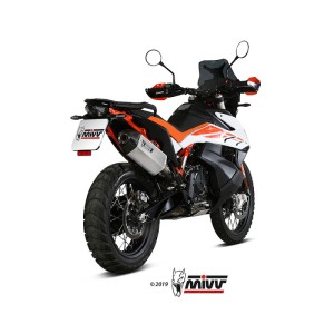Mivv Slip-On Speed edge St. Steel con tapa carbono KTM 790 Adventure/R 19-25 / 890 Adventure/R 20-25