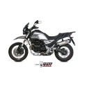 Mivv Slip-On Oval Titan con tapa carbono Moto Guzzi V85 TT 2019-25