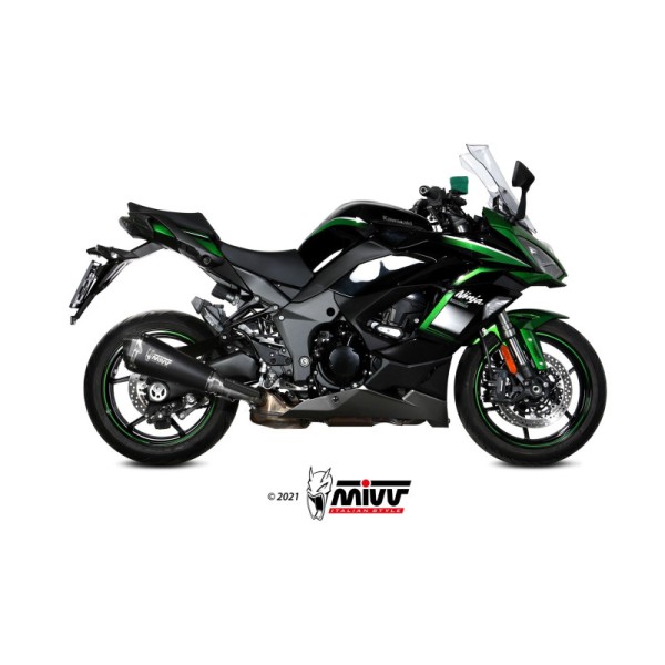 Mivv Slip-On Delta Race Black Kawasaki Ninja 1000 SX / Tourer 2020-25