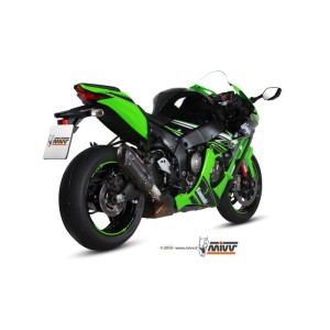 Mivv Slip-On Suono Black con tapa carbono Kawasaki ZX-10 R / RR / SE 2016-25