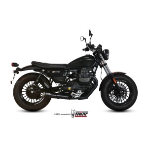 Mivv 2 Slip-On Ghibli black Moto Guzzi V9  Bobber / Roamer 2016-22