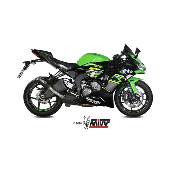 Mivv Slip-On Mk3 carbono Kawasaki ZX-6 R 636 2019-24