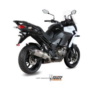 Mivv Slip-On Oval titan con tapa carbono Kawasaki Versys 1000 2015-18