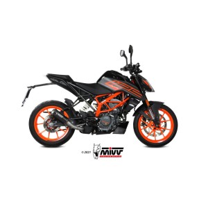 Mivv Slip-On Mk3 Black KTM 125 Duke 2021-23