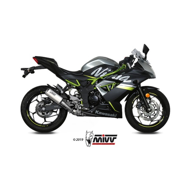 Mivv Slip-On Mk3 St. Steel Kawasaki Ninja 125 / Z125 2019-24