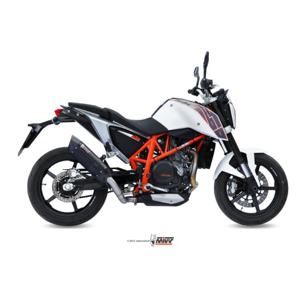 Mivv Slip-On Suono black con tapa carbono KTM 690 Duke 2012-18