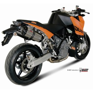 Mivv 2 Slip-On Suono St. Steel con tapa carbono KTM 990 Superduke 2005-11