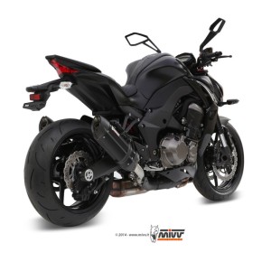 Mivv 2 Slip-On Suono black con tapa carbono Kawasaki Z1000 / Z1000 R Edition 2014-20