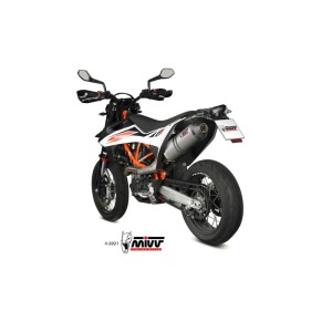 Mivv Slip-On Oval Titan con tapa carbono KTM 690 SMC R 2020-24