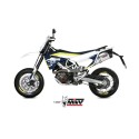 Mivv Slip-On Oval titan con tapa carbono Husqvarna 701 Enduro / Supermoto 2017-20