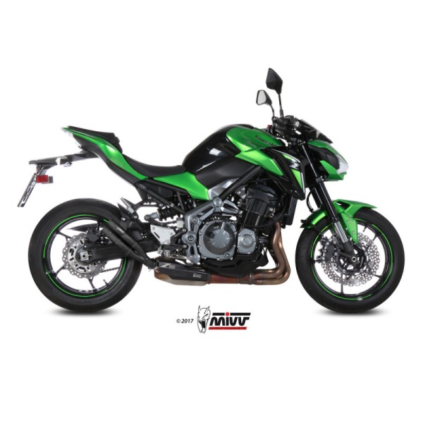 Mivv Slip-On Double Gun Black Kawasaki Z900 2017-19 / Z900 A2 (35 KW / 70 KW) 2017-25