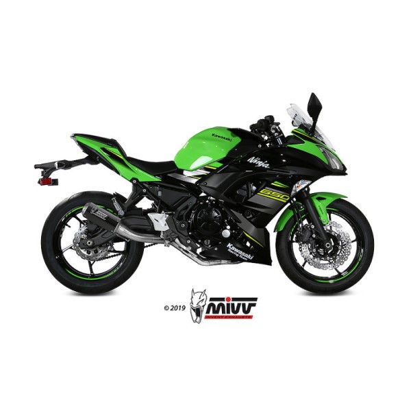 Mivv Full system 2x1 MK3 carbono Kawasaki Ninja 650 / Z650 2017-23
