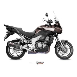 Mivv Slip-On Oval carbono con tapa carbono Kawasaki Versys 1000 2012-14