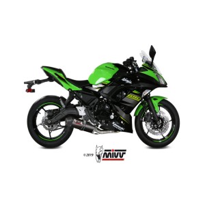 Mivv Full system 2x1 Oval carbono con tapa carbono Kawasaki Ninja 650 / Z650 2017-23