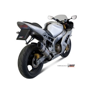 Mivv Slip-On Suono St. Steel con tapa carbono Kawasaki ZX-6 RR / ZX-6 R 636 2003-04