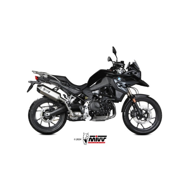 Mivv Slip-On Speed edge St. Steel con tapa carbono BMW F 800 GS 2024-25