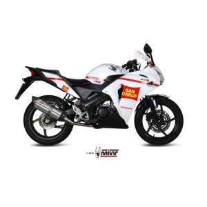Mivv Full system 1x1 Suono St. Steel con tapa carbono Honda CBR 125 R 2011-16