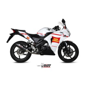 Mivv Full system 1x1 Oval carbono con tapa carbono Honda CBR 125 R 2011-16