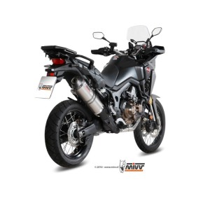 Mivv Slip-On Oval titan con tapa carbono Honda CRF 1000 L Africa Twin 2016-19