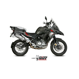Mivv Slip-On Speed edge St. Steel con tapa carbono Benelli TRK 502 X 2018-25