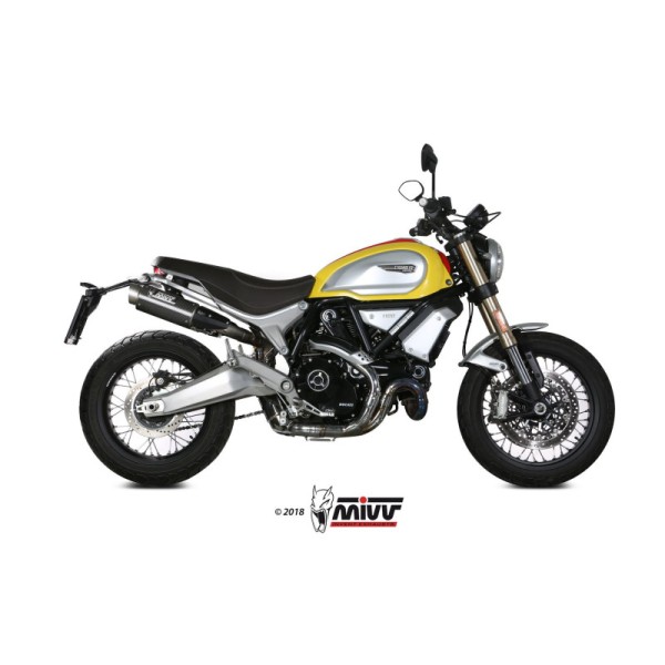 Mivv 2 Slip-On GP Pro carbono Ducati Scrambler 1100 2018-20