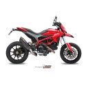 Mivv Slip-On Suono black con tapa carbono Ducati Hypermotard 821 / Hyperstrada 821 2013-15