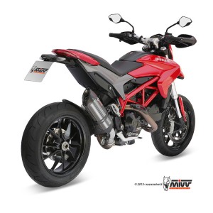 Mivv Slip-On Suono St. Steel con tapa carbono Ducati Hypermotard 821 / Hyperstrada 821 2013-15