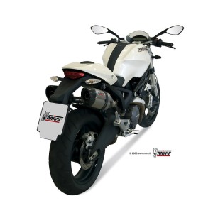Mivv 2 Slip-On Suono St. Steel con tapa carbono Ducati Monster 696 2008-14