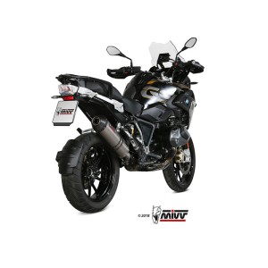 Mivv Slip-On Oval Titan con tapa carbono BMW R 1250 GS / Adventure 2019-23