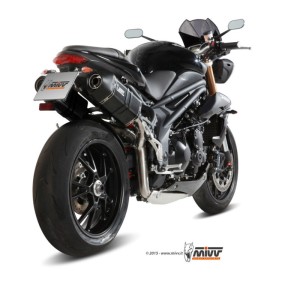 Mivv 2 Slip-On Speed edge black Triumph Speed Triple 2011-15