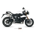 Mivv 2 Slip-On Suono St. Steel con tapa carbono Triumph Speed Triple 2011-15