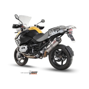 Mivv Slip-On Oval titan con tapa carbono BMW R 1200 GS / Adventure 2010-12