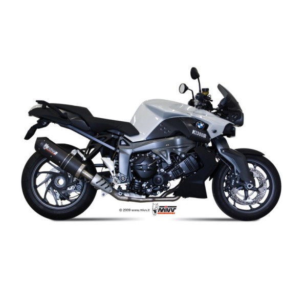 Mivv Slip-On Oval carbono con tapa carbono BMW K 1300 R / S 2009-16
