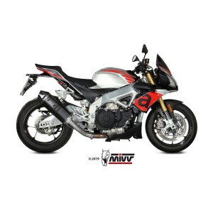 Mivv Slip-On Speed edge black Aprilia Tuono V4 1100 2018-20