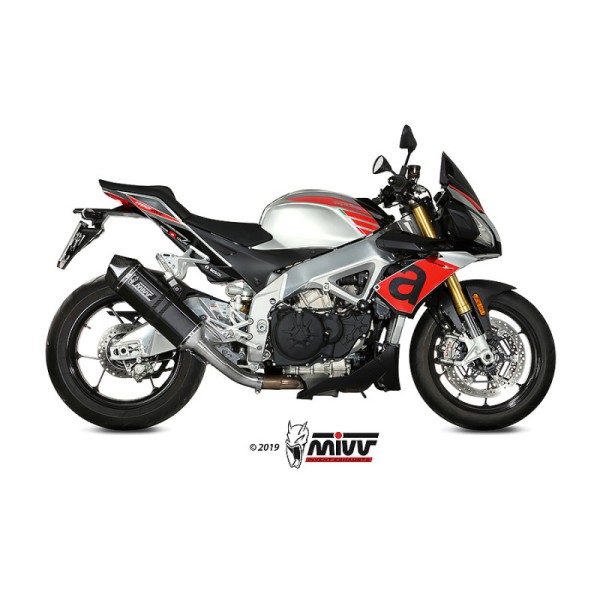 Mivv Slip-On Speed edge black Aprilia Tuono V4 1100 2018-20