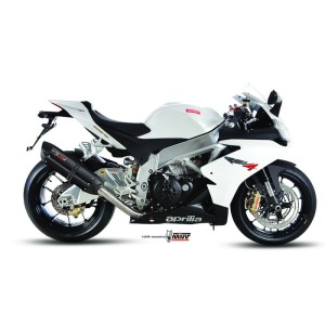 Mivv Slip-On Suono black con tapa carbono Aprilia RSV4 2009-16 / Tuono V4 2010-16