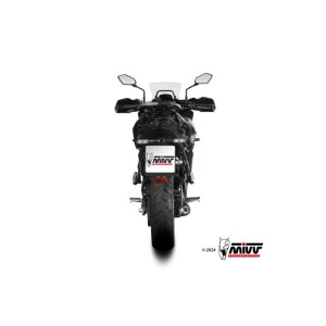 Mivv Full System 2x1 OVAL BLACK con Tapa de Carbono KAWASAKI Versys 650 2024-25