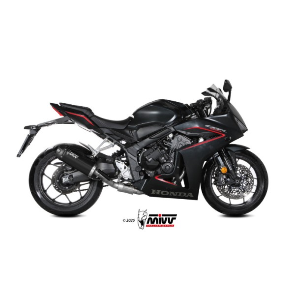 Mivv Full System 4x2x1 AK-1 BLACK con Tapa Carbono HONDA CB 650 R / CBR 650 R 24-25